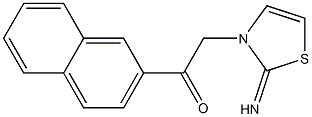 2-(2-imino-2,3-dihydro-1,3-thiazol-3-yl)-1-(2-naphthyl)ethan-1-one Structure