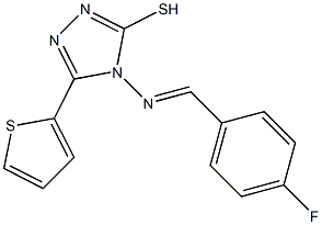 4-{[(E)-(4-fluorophenyl)methylidene]amino}-5-(2-thienyl)-4H-1,2,4-triazole-3-thiol Structure