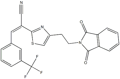 (Z)-2-{4-[2-(1,3-dioxo-1,3-dihydro-2H-isoindol-2-yl)ethyl]-1,3-thiazol-2-yl}-3-[3-(trifluoromethyl)phenyl]-2-propenenitrile