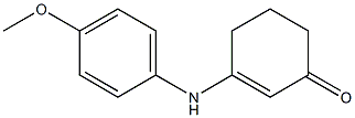 3-(4-メトキシアニリノ)-2-シクロヘキセン-1-オン 化学構造式