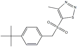 5-{[4-(tert-butyl)benzyl]sulfonyl}-4-methyl-1,2,3-thiadiazole Structure