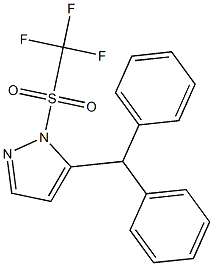 5-benzhydryl-1-[(trifluoromethyl)sulfonyl]-1H-pyrazole