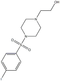 2-{4-[(4-iodophenyl)sulfonyl]piperazino}-1-ethanol,,结构式