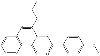 3-[2-(4-methoxyphenyl)-2-oxoethyl]-2-propyl-4(3H)-quinazolinone Struktur