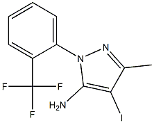 4-iodo-3-methyl-1-[2-(trifluoromethyl)phenyl]-1H-pyrazol-5-amine Structure