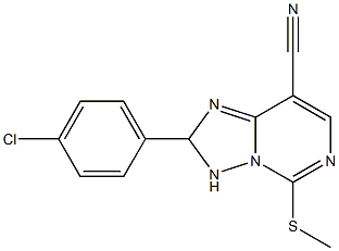2-(4-chlorophenyl)-5-(methylthio)-2,3-dihydro[1,2,4]triazolo[1,5-c]pyrimidine-8-carbonitrile Structure
