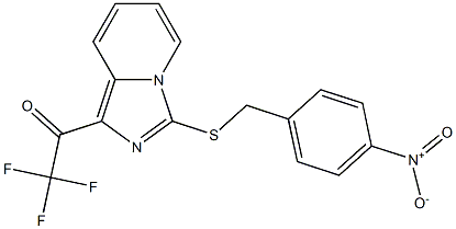2,2,2-trifluoro-1-{3-[(4-nitrobenzyl)thio]imidazo[1,5-a]pyridin-1-yl}ethan-1-one Structure