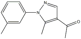 1-[5-methyl-1-(3-methylphenyl)-1H-pyrazol-4-yl]ethan-1-one,,结构式
