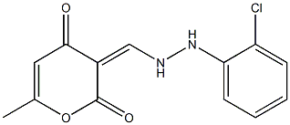 3-{(Z)-[2-(2-chlorophenyl)hydrazino]methylidene}-6-methyl-2H-pyran-2,4-dione Structure