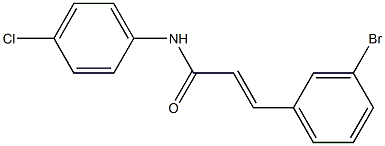 (E)-3-(3-bromophenyl)-N-(4-chlorophenyl)-2-propenamide Struktur