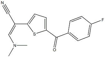 (Z)-3-(dimethylamino)-2-[5-(4-fluorobenzoyl)-2-thienyl]-2-propenenitrile Struktur