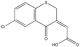 2-[6-chloro-4-oxo-2H-thiochromen-3(4H)-yliden]acetic acid Structure