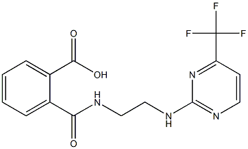 2-{[(2-{[4-(trifluoromethyl)pyrimidin-2-yl]amino}ethyl)amino]carbonyl}benzoic acid Structure