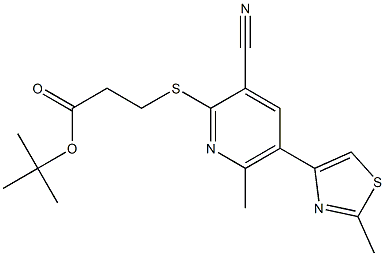 tert-butyl 3-{[3-cyano-6-methyl-5-(2-methyl-1,3-thiazol-4-yl)-2-pyridyl]thio}propanoate