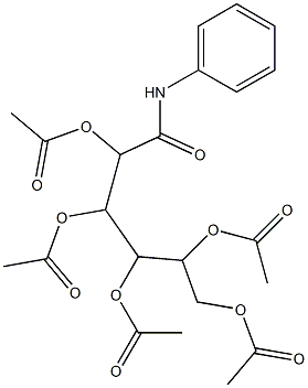2,3-di(acetyloxy)-4-anilino-1-[1,2-di(acetyloxy)ethyl]-4-oxobutyl acetate Structure