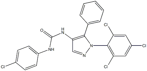 N-(4-chlorophenyl)-N'-[5-phenyl-1-(2,4,6-trichlorophenyl)-1H-pyrazol-4-yl]urea