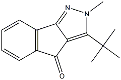 3-(tert-butyl)-2-methylindeno[1,2-c]pyrazol-4(2H)-one Struktur