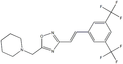3-[3,5-di(trifluoromethyl)styryl]-5-(piperidinomethyl)-1,2,4-oxadiazole