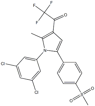 1-{1-(3,5-dichlorophenyl)-2-methyl-5-[4-(methylsulfonyl)phenyl]-1H-pyrrol-3-yl}-2,2,2-trifluoro-1-ethanone|