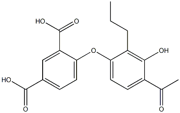 4-(4-acetyl-3-hydroxy-2-propylphenoxy)isophthalic acid Structure