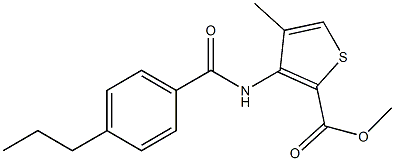 methyl 4-methyl-3-[(4-propylbenzoyl)amino]thiophene-2-carboxylate