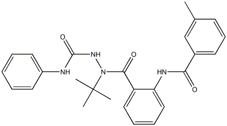 2-(tert-butyl)-2-{2-[(3-methylbenzoyl)amino]benzoyl}-N-phenyl-1-hydrazinecarboxamide Structure