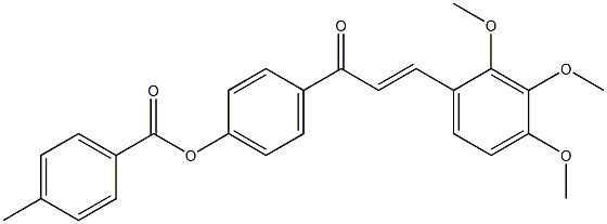4-[(E)-3-(2,3,4-trimethoxyphenyl)-2-propenoyl]phenyl 4-methylbenzenecarboxylate Structure