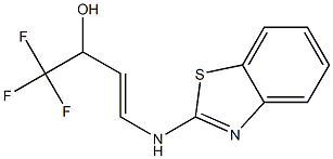 (E)-4-(1,3-benzothiazol-2-ylamino)-1,1,1-trifluoro-3-buten-2-ol Struktur