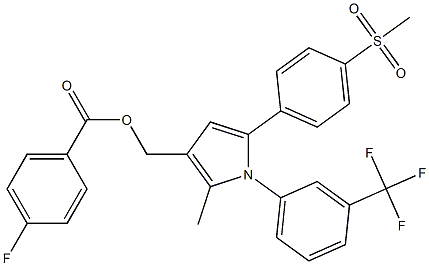 {2-methyl-5-[4-(methylsulfonyl)phenyl]-1-[3-(trifluoromethyl)phenyl]-1H-pyrrol-3-yl}methyl 4-fluorobenzenecarboxylate