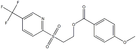 2-{[5-(trifluoromethyl)-2-pyridyl]sulfonyl}ethyl 4-methoxybenzoate|