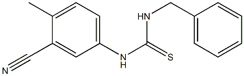 N-benzyl-N'-(3-cyano-4-methylphenyl)thiourea Struktur