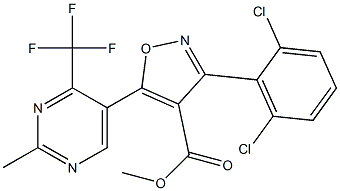 methyl 3-(2,6-dichlorophenyl)-5-[2-methyl-4-(trifluoromethyl)-5-pyrimidinyl]-4-isoxazolecarboxylate|