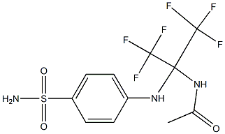 N1-[1-[4-(aminosulfonyl)anilino]-2,2,2-trifluoro-1-(trifluoromethyl)ethyl]acetamide Struktur