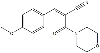 3-(4-methoxyphenyl)-2-(morpholinocarbonyl)acrylonitrile Struktur