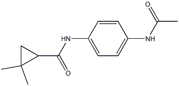 N1-[4-(acetylamino)phenyl]-2,2-dimethylcyclopropane-1-carboxamide Struktur