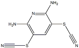 2,6-diamino-5-(cyanothio)pyridin-3-yl thiocyanate Struktur