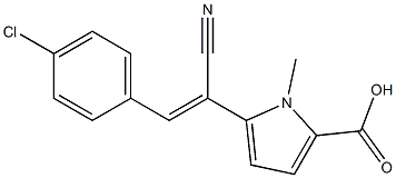 5-[(Z)-2-(4-chlorophenyl)-1-cyanoethenyl]-1-methyl-1H-pyrrole-2-carboxylic acid Structure