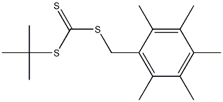 tert-butyl [(2,3,4,5,6-pentamethylbenzyl)thio]methanedithioate 结构式