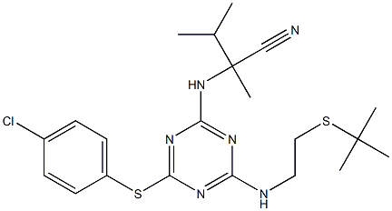 2-({4-{[2-(tert-butylthio)ethyl]amino}-6-[(4-chlorophenyl)thio]-1,3,5-triaz in-2-yl}amino)-2,3-dimethylbutanenitrile