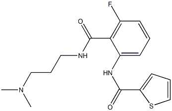 N2-[2-({[3-(dimethylamino)propyl]amino}carbonyl)-3-fluorophenyl]thiophene-2-carboxamide Struktur