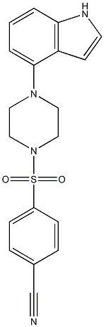 4-{[4-(1H-indol-4-yl)piperazino]sulfonyl}benzonitrile Structure