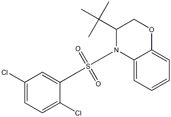 3-(tert-butyl)-4-[(2,5-dichlorophenyl)sulfonyl]-3,4-dihydro-2H-1,4-benzoxazine