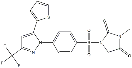 3-methyl-1-({4-[5-(2-thienyl)-3-(trifluoromethyl)-1H-pyrazol-1-yl]phenyl}sulfonyl)-2-thioxoimidazolidin-4-one