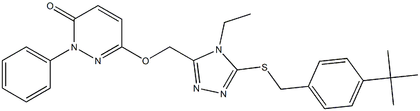 6-[(5-{[4-(tert-butyl)benzyl]sulfanyl}-4-ethyl-4H-1,2,4-triazol-3-yl)methoxy]-2-phenyl-3(2H)-pyridazinone