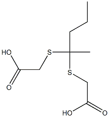 2-({1-[(carboxymethyl)thio]-1-methylbutyl}thio)acetic acid Structure