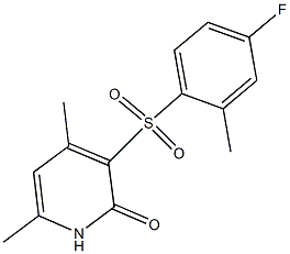 3-[(4-fluoro-2-methylphenyl)sulfonyl]-4,6-dimethyl-2(1H)-pyridinone