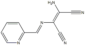 (Z)-2-amino-3-{[(E)-2-pyridinylmethylidene]amino}-2-butenedinitrile Structure