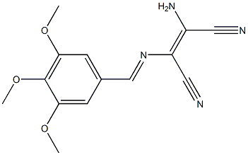 (Z)-2-amino-3-{[(E)-(3,4,5-trimethoxyphenyl)methylidene]amino}-2-butenedinitrile Structure