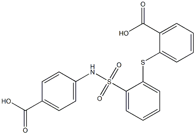 2-({2-[(4-carboxyanilino)sulfonyl]phenyl}thio)benzoic acid 结构式