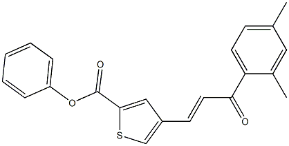 4-[(E)-3-(2,4-dimethylphenyl)-3-oxo-1-propenyl]phenyl 2-thiophenecarboxylate